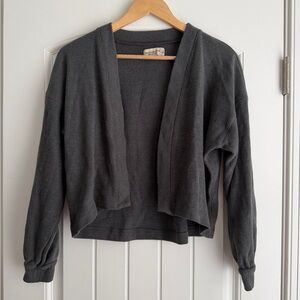 Abercrombie Gray Open-Front Sweater
